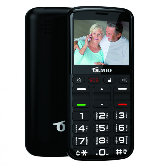 Мобильный телефон Olmio C27 2,31"/1000 mAh/кнопка SOS/камера 0,3мп/фонарик/MicroSD черный