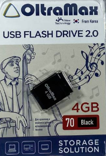 USB флеш накопитель Oltramax 4GB OM-4GB-70 черный