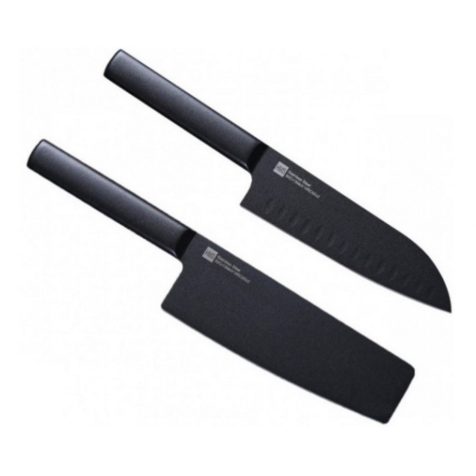 Ножи Xiaomi Mijia HUOHOU Black Heat Knife Set (HU0015) (2 предмета) черные