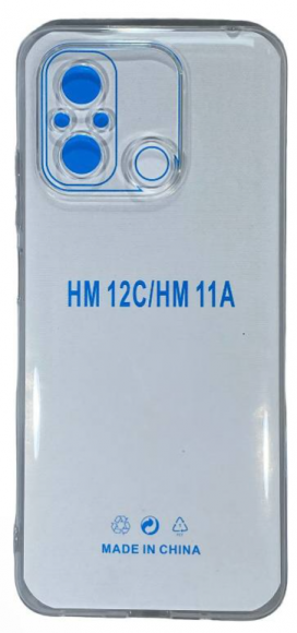 Чехол-накладка силикон 1.5мм Xiaomi Redmi 12C прозрачный