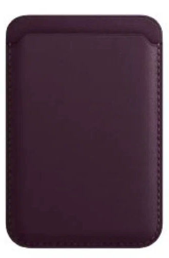 Кожаный чехол-бумажник для карт и визиток с анимацией MagSafe Leather Wallet для iPhone фиолетовый