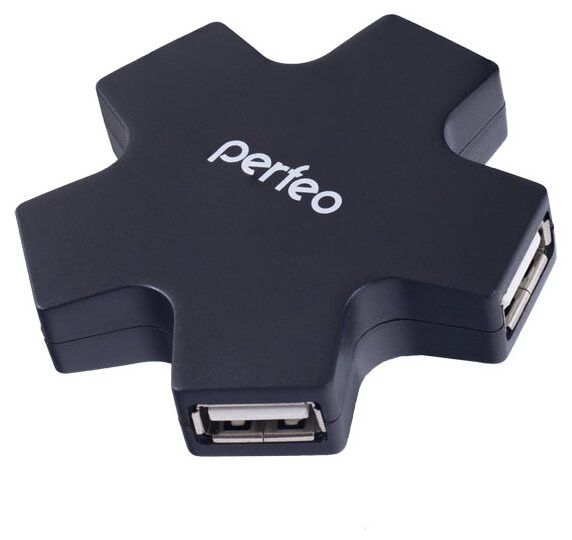 USB-HUB Perfeo 4 Port, (PF-HYD-6098H) чёрный