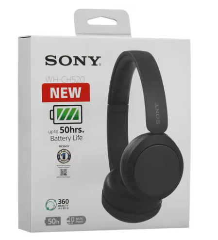 Стереонаушники Bluetooth Полноразмерные Sony WH-CH520 черный
