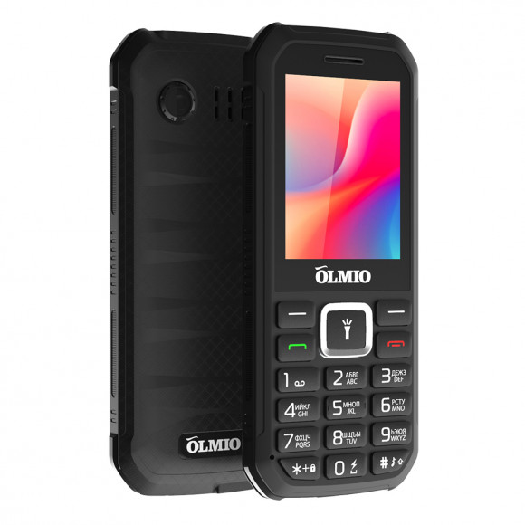 Мобильный телефон Olmio P30 2.4"/320x240/2800mAh/Micro-SIM/3 SIM//MicroSD/0.3Мп/Powerbank черный