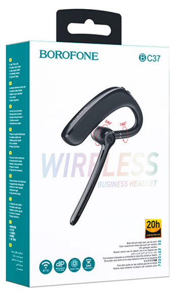 Bluetooth-гарнитура Borofone BC37 BT5.1//20ч черная