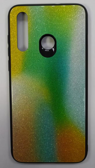Накладка для Huawei Nova 4 силикон со стеклом блестящий