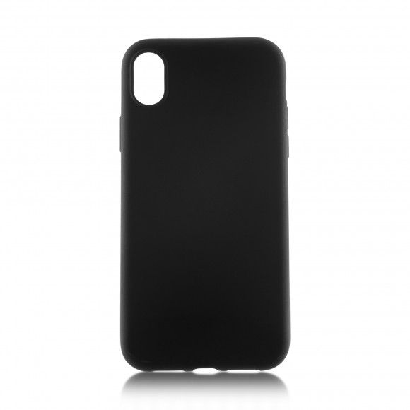 Чехол для iPhone XR силикон матовый чёрный