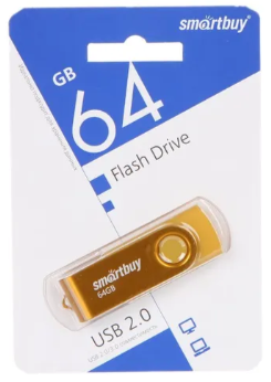 USB флеш накопитель Smartbuy 64GB Twist (SB064GB2TWY) желтый