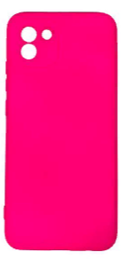 Накладка для Samsung Galaxy A03 Silicone cover без логотипа розовая