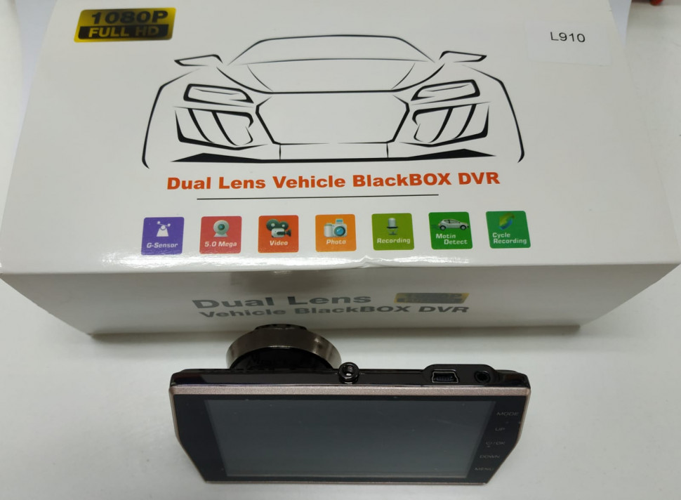 Автомобильный видеорегистратор L910 4.0"/600mAh/MicroSD до 32GB/FullHD 1080p черный