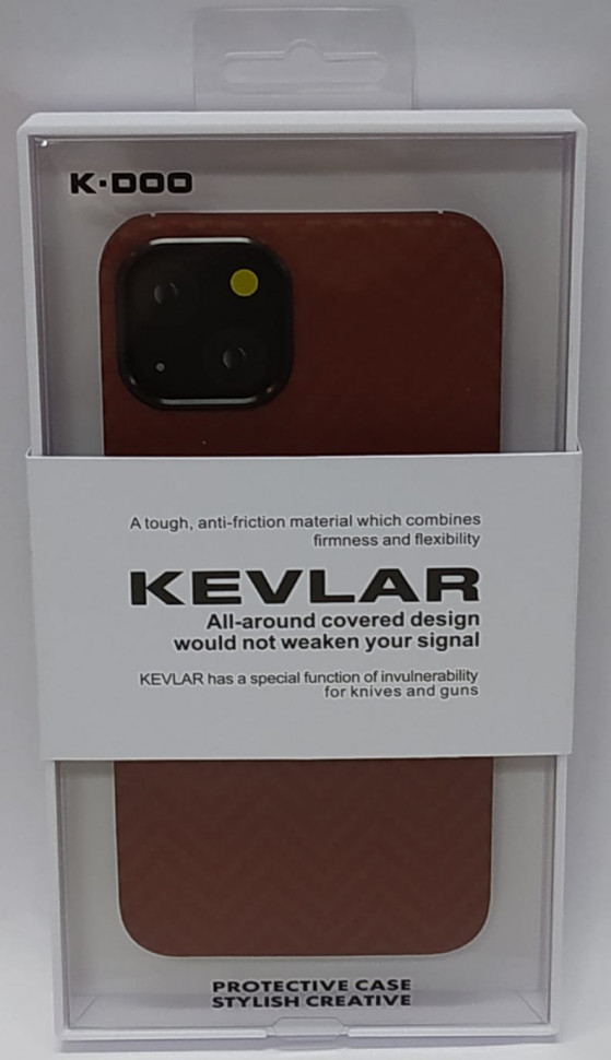 Накладка для iPhone 13 K-Doo Kevlar пластик коричневая