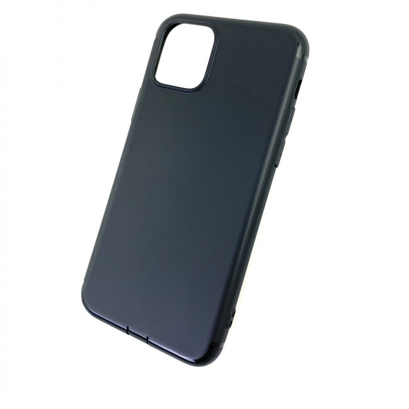 Чехол-накладка для iPhone 11 силикон матовый чёрный