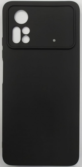 Чехол-накладка для Xiaomi Pocophone X4 Pro силикон матовый чёрный