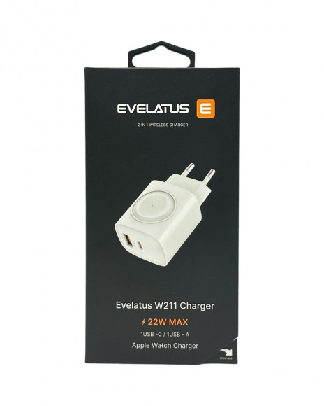 Сетевое зар. устр. Evelatus W211 1USB/1C 20W белое