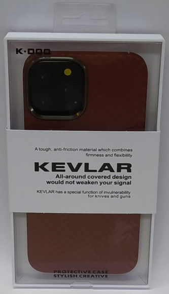 Накладка для iPhone 12 Pro Max K-Doo Kevlar пластик коричневая