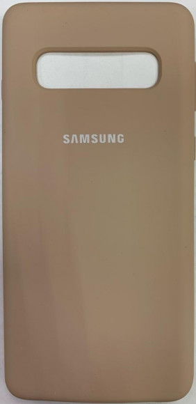 Накладка для Samsung Galaxy S10 Silicone cover пудро