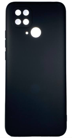 Накладка для Xiaomi Redmi 10C Silicone cover без логотипа черная