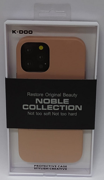 Накладка для iPhone 12/12 Pro K-Doo Noble кожаная пудро