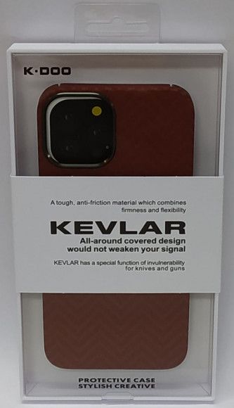 Накладка для iPhone 12 Pro K-Doo Kevlar пластик коричневая