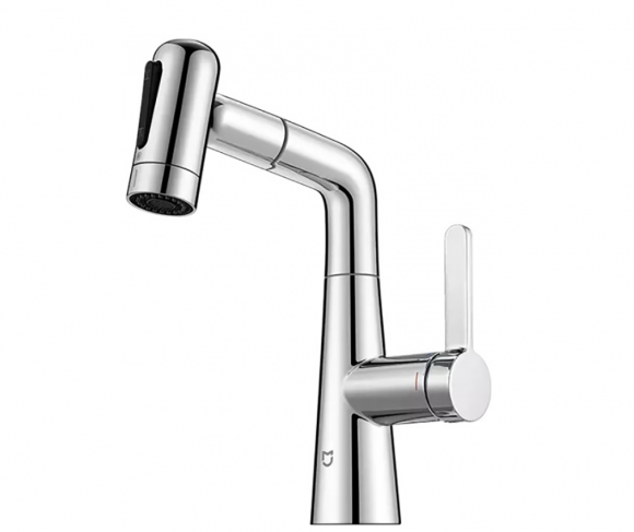 Выдвижной кухонный смеситель Xiaomi Mijia Pull-Out Basic Faucet S1 MJCLSMPLT01DB серебристый