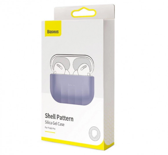 Чехол Baseus Shell Pattern Silica Gel Case for AirPods Pro (WIAPPOD-BK05) фиолетовый