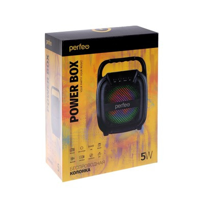 Bluetooth колонка Perfeo "Power Box 5" черная