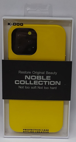 Накладка для iPhone 12 Pro Max K-Doo Noble кожаная желтая