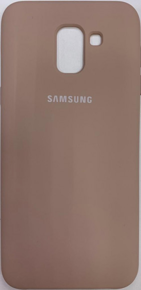 Накладка для Samsung Galaxy J6 (2018) Silicone cover пудро
