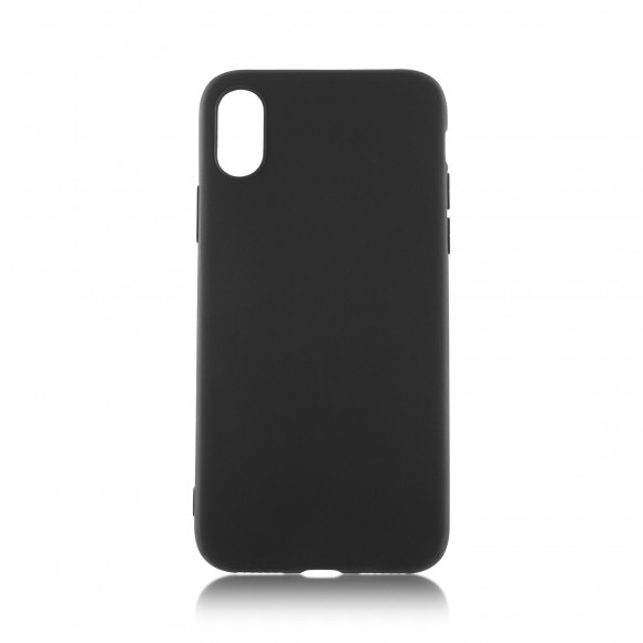 Чехол-накладка для iPhone X/XS силикон матовый чёрный