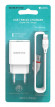 Сетевое зарядное устройство Borofone BA20A Sharp + кабель Lightning, белый