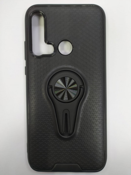 Накладка для Huawei P 20 Lite (2019) силикон магнит+держатель в воздуховод чёрный