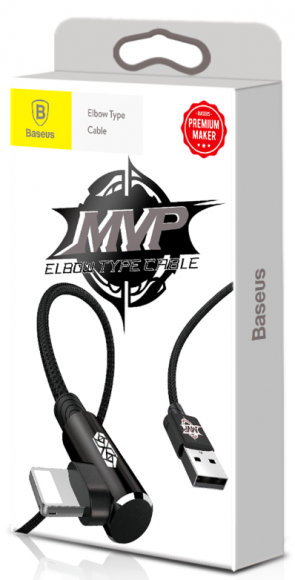Usb Кабель-зарядка Lightning Baseus MVP Elbow 2A 1м (CALMVP-01) чёрный