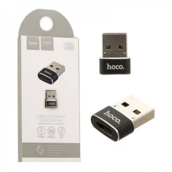 Переходник USB наType-C Hoco UA6 черный