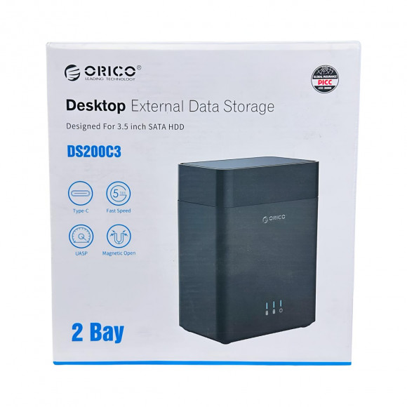 Док-станция для 2 HDD Orico DS200C3 5Gbps USB-C черная