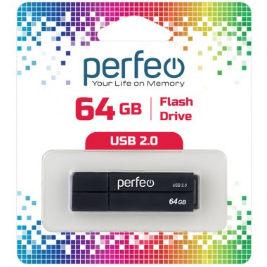 USB флеш накопитель Perfeo 64GB C01G2 Black