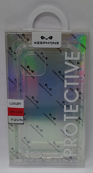 Накладка для iPhone 12/12 Pro 6.1" Keephone Armor противоударный жесткий силикон прозрачный
