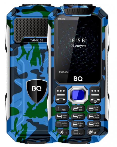 Мобильный телефон BQ 2432 Tank SE синии камуфляж