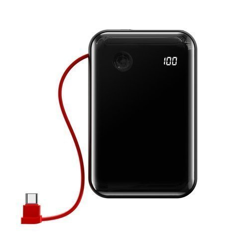 Powerbank Baseus Mini S Digital Display с кабелем Type-C 10000mAh 3A (PPXF-A01) черный