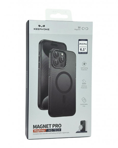 Накладка для i-Phone 15 Pro Keephone Magnet Pro MagSnap черный