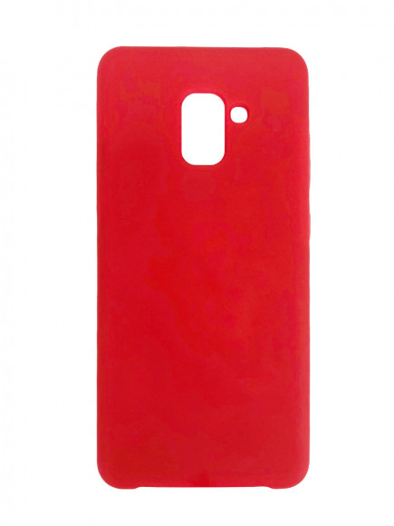 Накладка для Samsung Galaxy A7 (2018)/A8 Plus Silicone cover красная