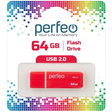 USB флеш накопитель Perfeo 64GB C01G2 Red