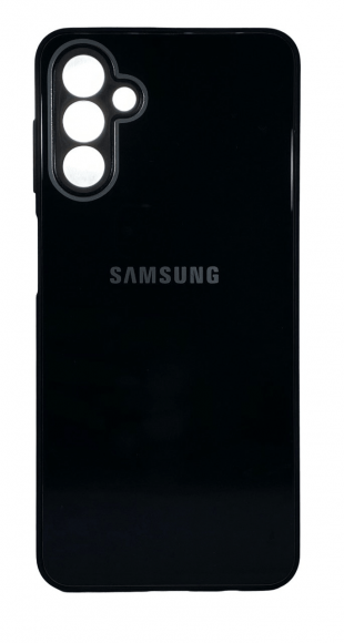 Чехол для Samsung Galaxy A13 силикон (стеклянная крышка) черная