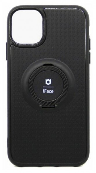 Чехол-накладка для iPhone 11 6.1 силикон i-face с держателем черный