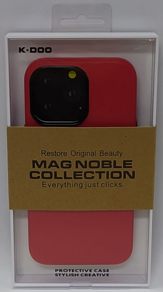 Накладка для iPhone 13 Pro K-Doo Mag Noble кожаная красная