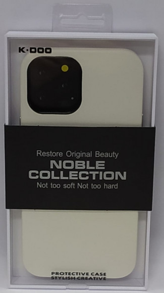 Накладка для iPhone 12 Pro Max K-Doo Noble кожаная белая