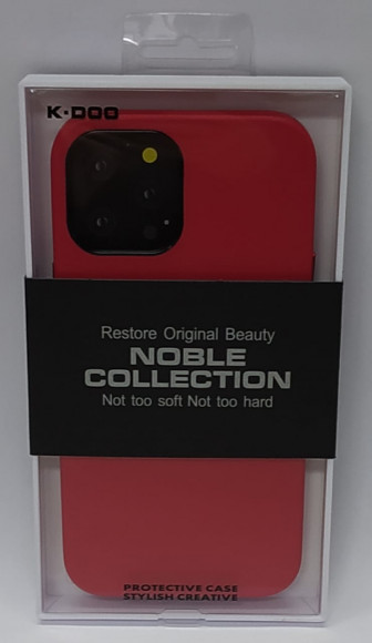 Накладка для iPhone 12 Pro Max K-Doo Noble кожаная красная