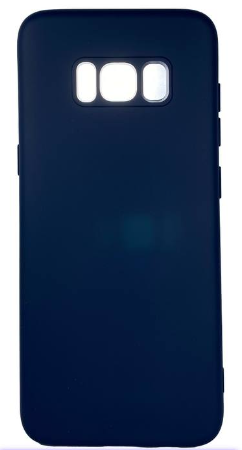Накладка для Samsung Galaxy S8 Silicone cover без логотипа синяя