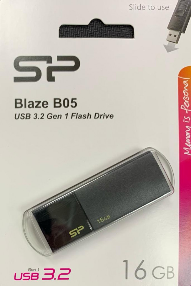 3.0 USB флеш накопитель Silicon Power 16GB Blaze B05 Black