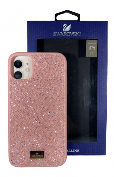 Накладка для iPhone 11 6.1" Swarovski розовый