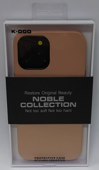 Накладка для iPhone 12 Pro Max K-Doo Noble кожаная пудро